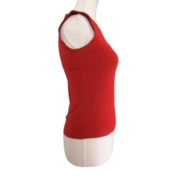 Escada Sport Rust Short Sleeve Tshirt Top W. Front Design - Picture 5 of 6